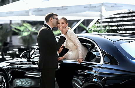 S-class w223 car rental for a wedding in Vilnius