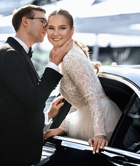 Luxury Mercedes-benz S-class car rental for a wedding